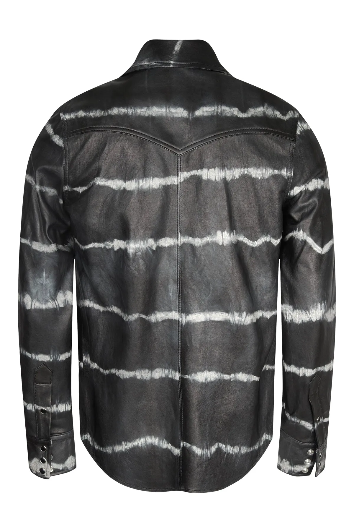 Stevie-Western Shirt-Leather Tie Dye sold by Coût De La Liberté product image thumbnail 2