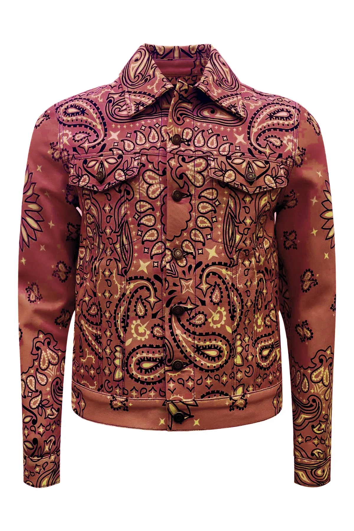 Johnny/Leather Bandana Print/Trucker Jacket sold by Coût De La Liberté product image thumbnail 2