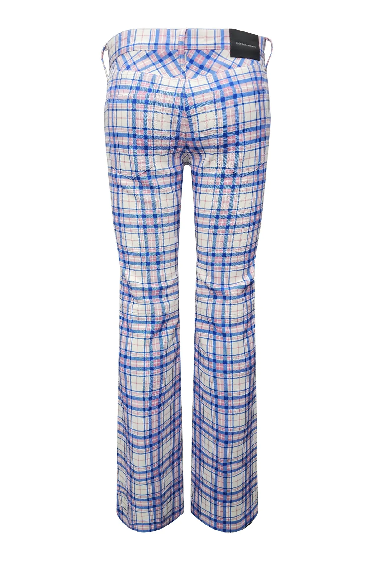 Jimmy Plaid Leather Print Flare sold by Coût De La Liberté product image thumbnail 2