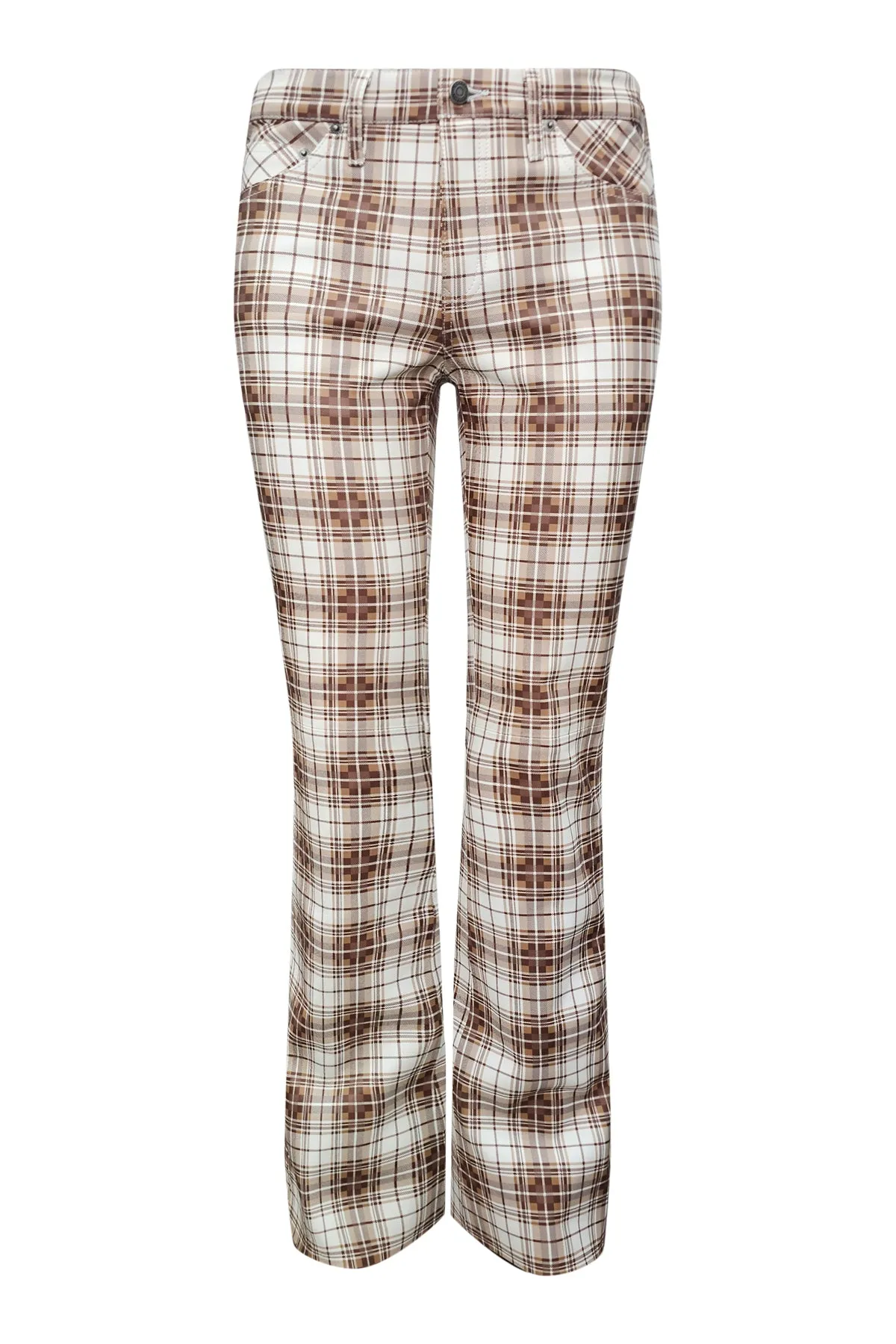 Jimmy Plaid Leather Print Flare sold by Coût De La Liberté product image thumbnail 3