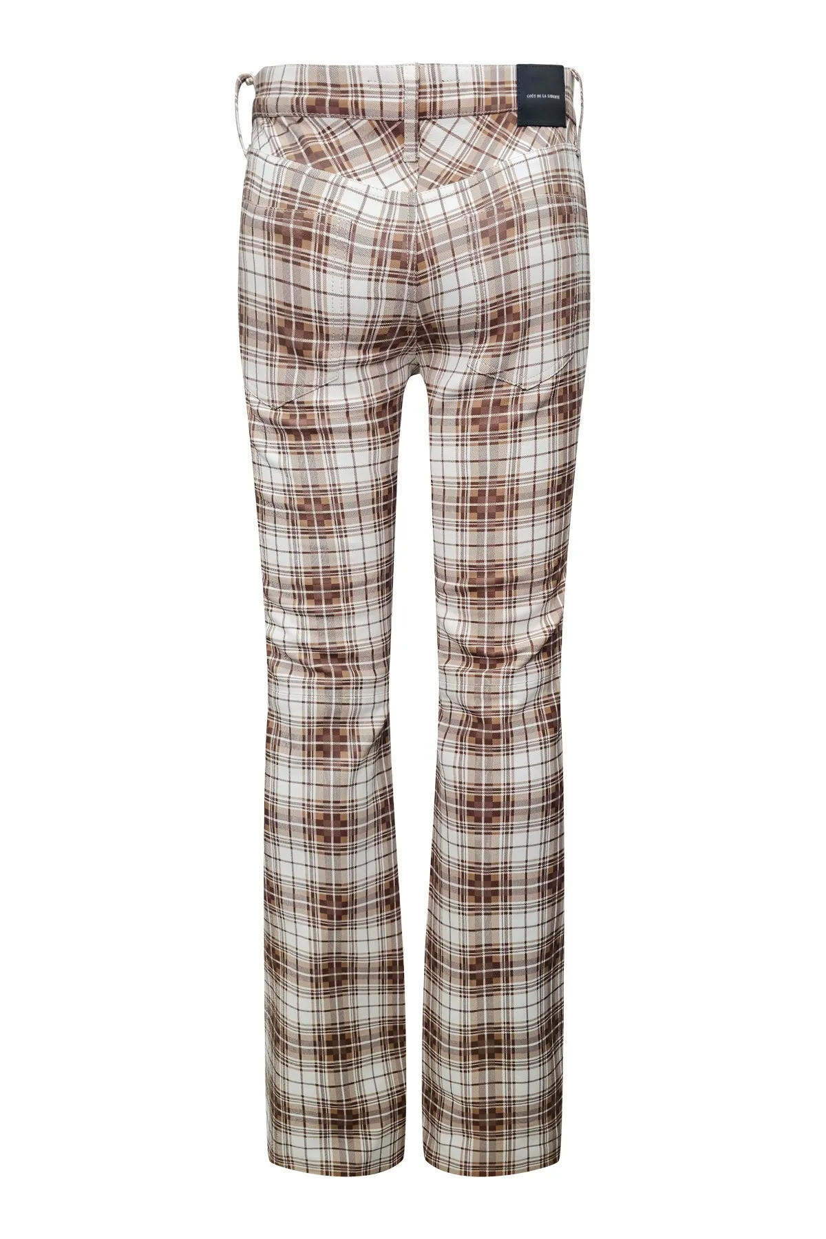 Jimmy Plaid Leather Print Flare sold by Coût De La Liberté product image thumbnail 4
