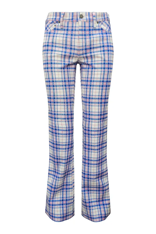 Jimmy Plaid Leather Print Flare made by Coût De La Liberté