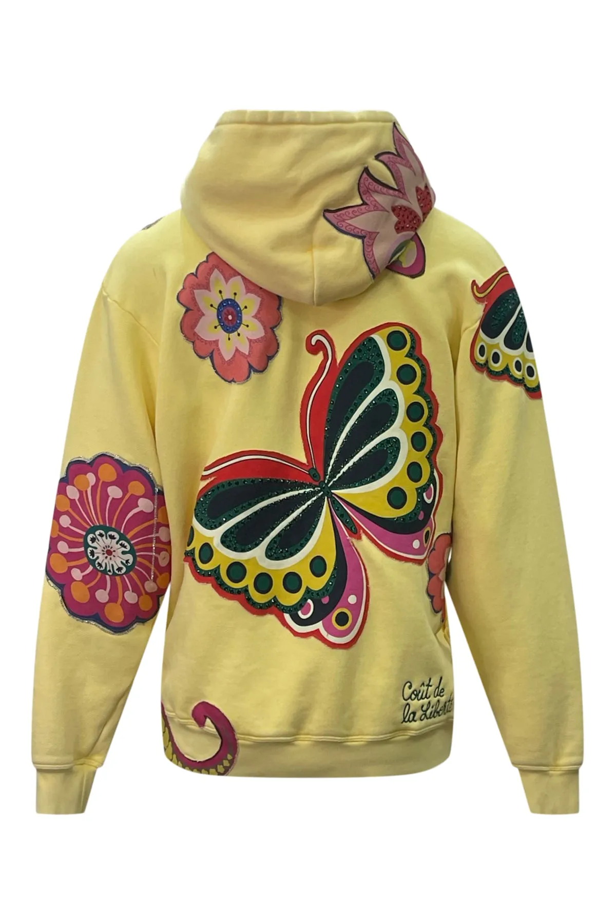 Killian Butterfly Stoned Long Sleeve Hoodie sold by Coût De La Liberté product image thumbnail 2
