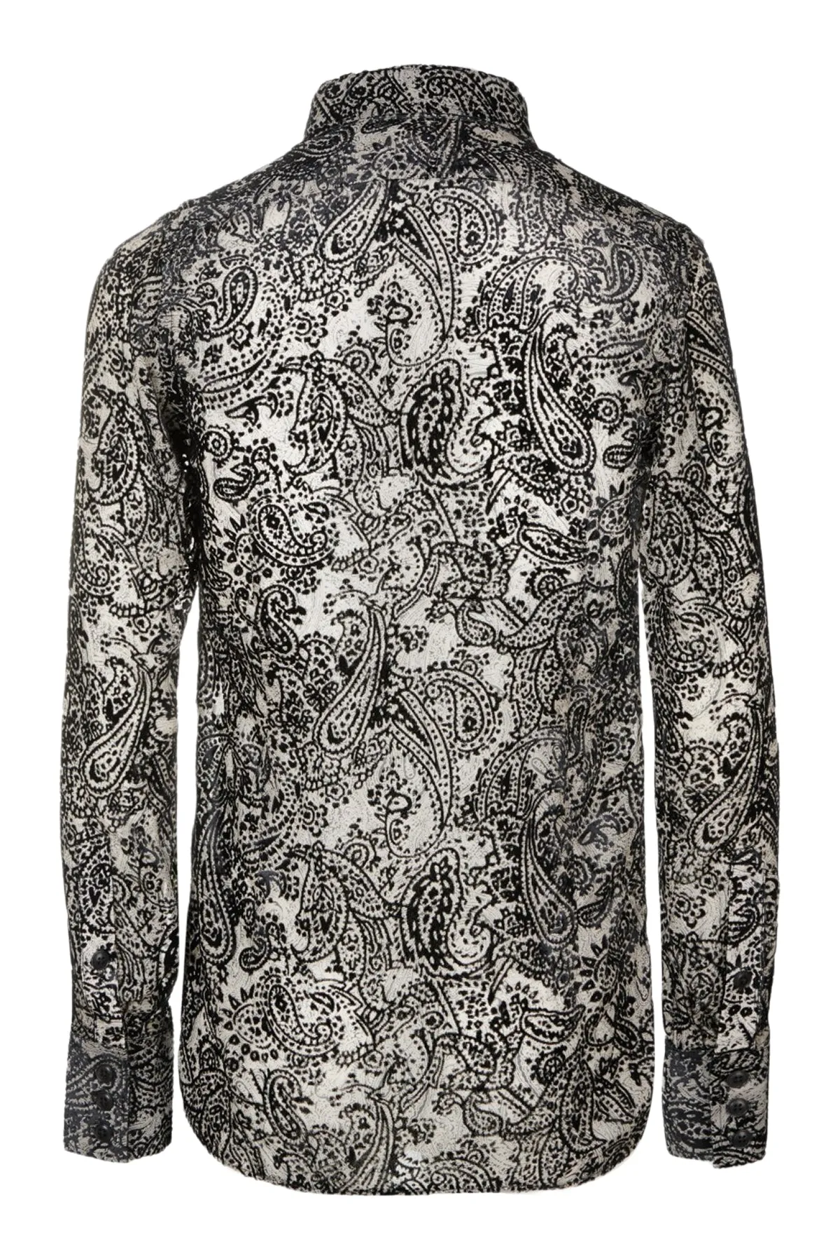 Bowie-Velvet Print Chiffon Classic Shirt sold by Coût De La Liberté product image thumbnail 2