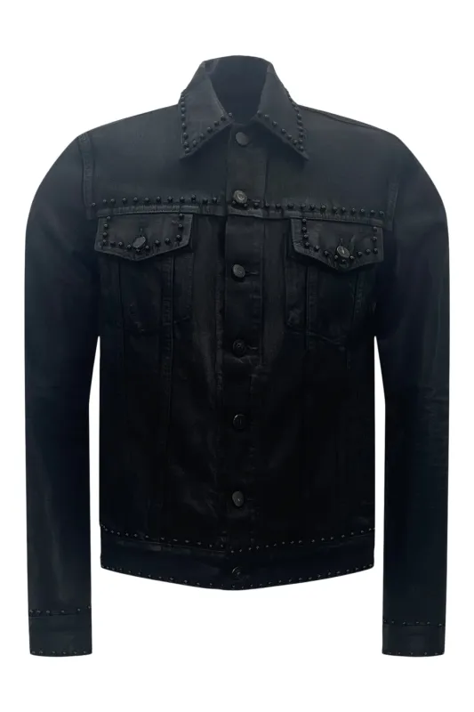 Johnny Pearled Coated Trucker Jacket made by Coût De La Liberté