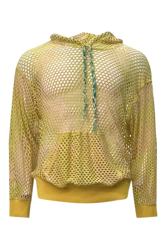 Nate Knit Mesh Oversize Hoodie made by Coût De La Liberté