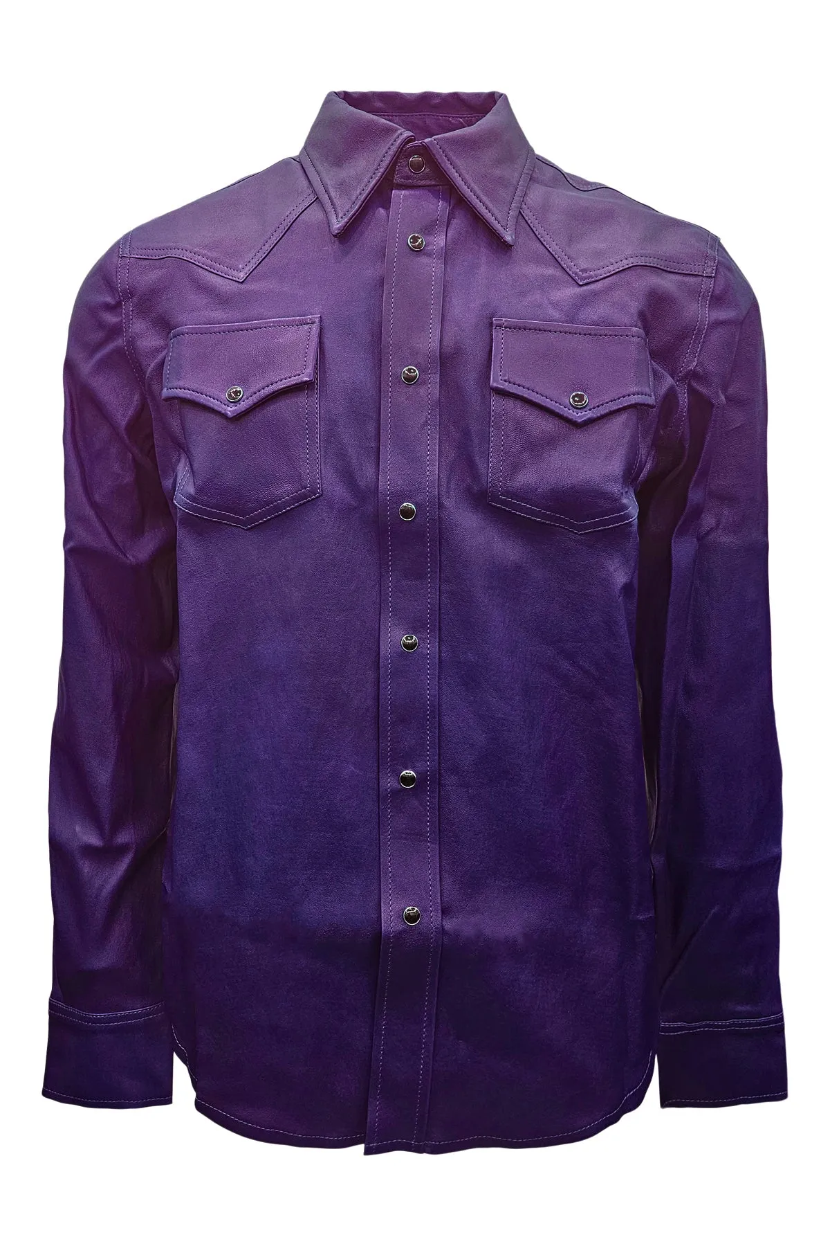 Stevie Stretch Plonge Leather Western Shirt sold by Coût De La Liberté product image thumbnail 3