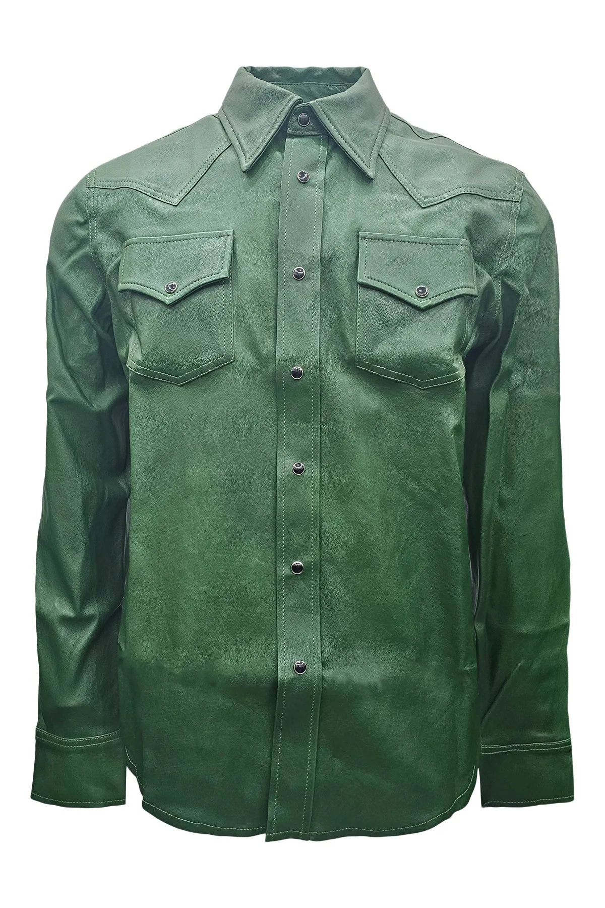 Stevie Stretch Plonge Leather Western Shirt sold by Coût De La Liberté