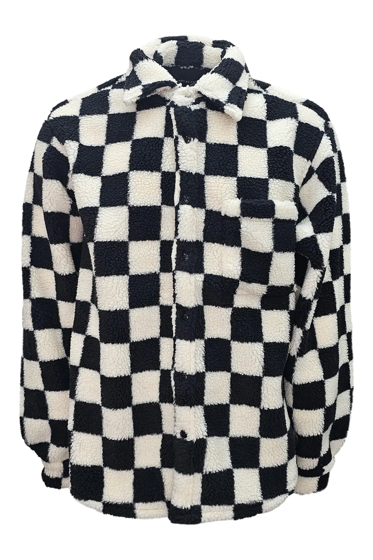 Tommy Check Board Sherpa Oversized Shirt sold by Coût De La Liberté