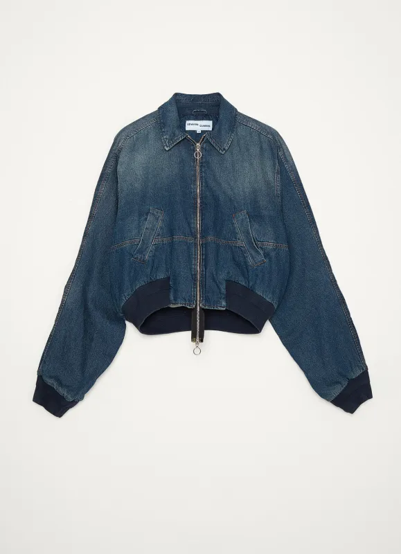 Bottom Heavy Denim Bomber made by Edward Cuming