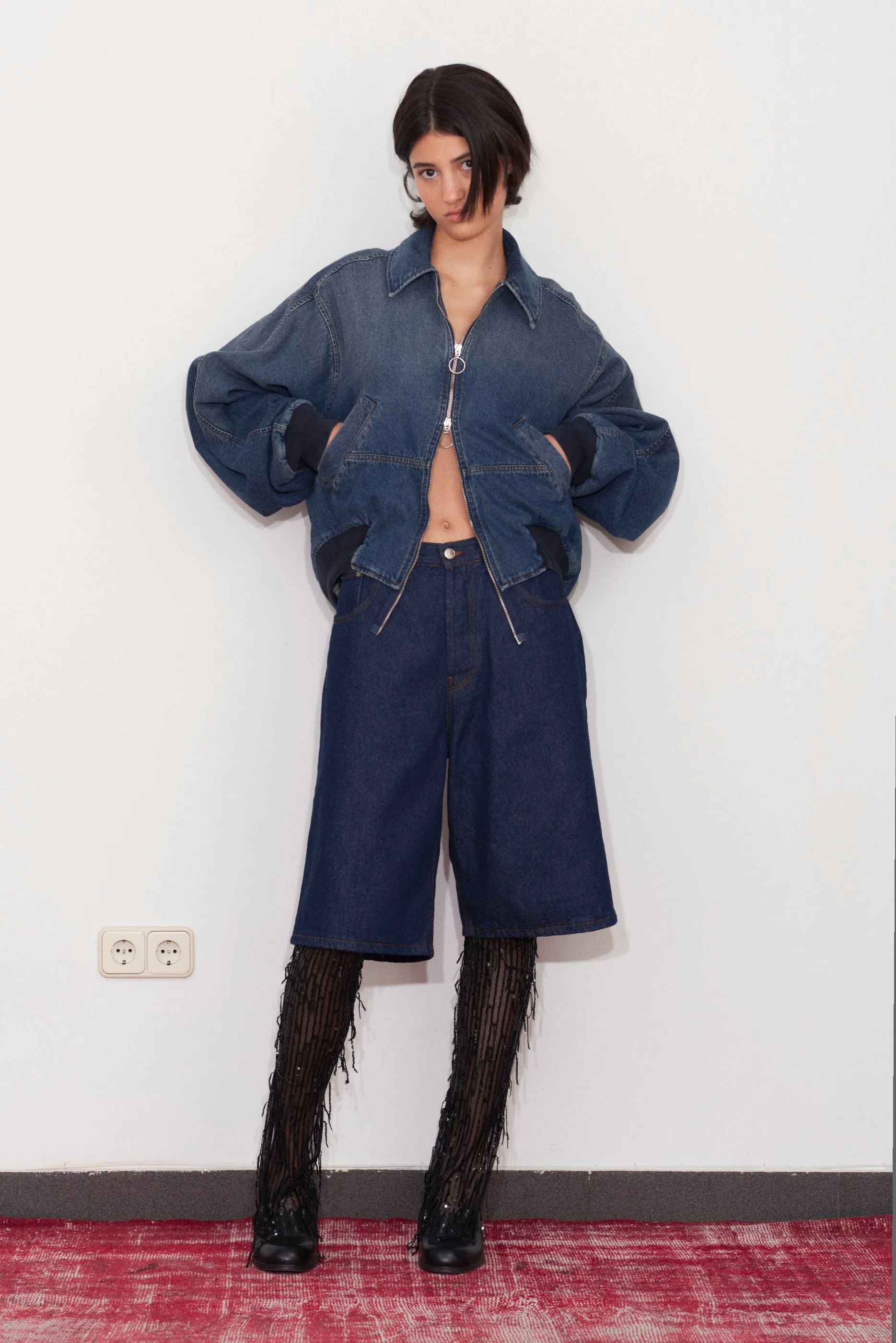 Bottom Heavy Denim Bomber sold by Edward Cuming product image thumbnail 4
