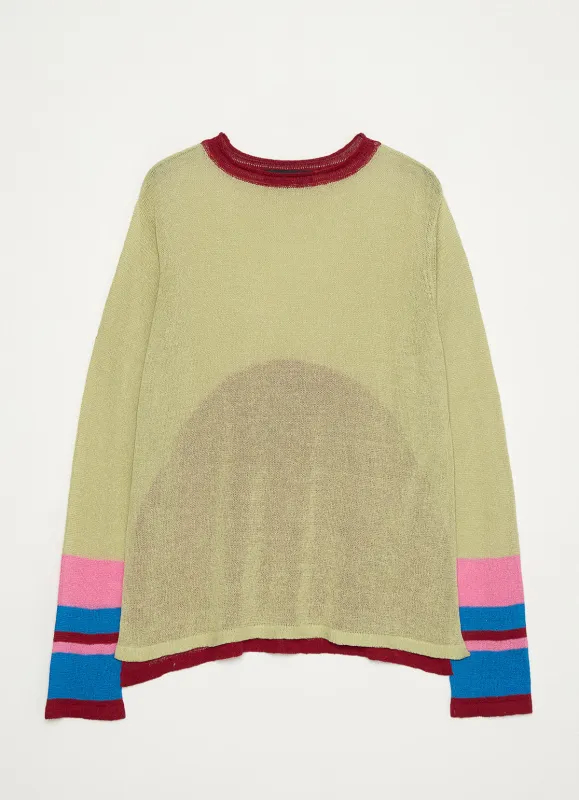 Half Moon Sweater Pistacho made by Edward Cuming