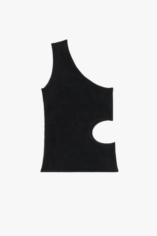 One Shoulder Cutout Top made by GAUCHERE