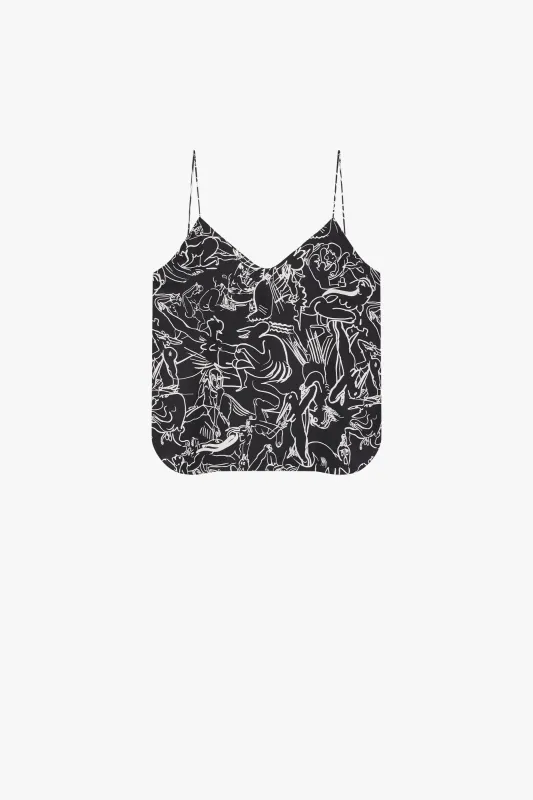 Camille Henrot Artwork Black Top made by GAUCHERE