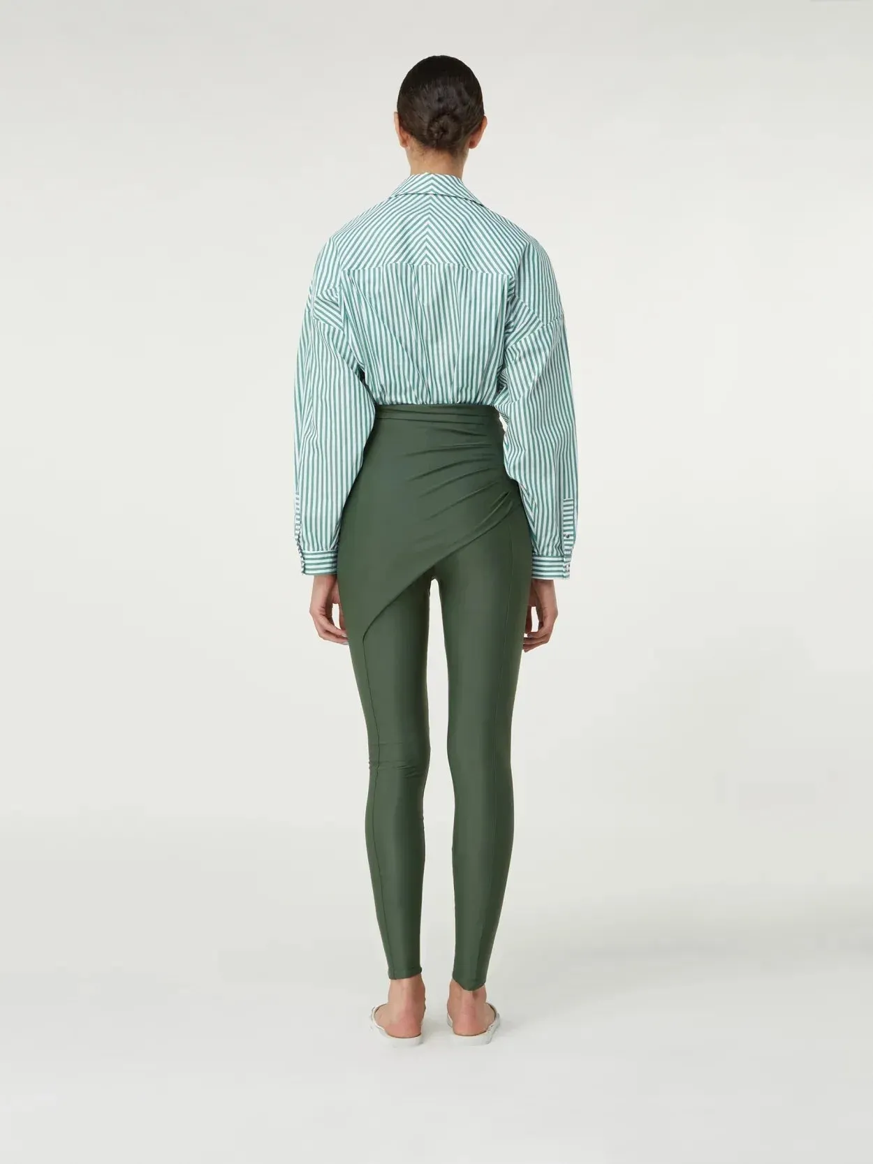Loa White Evergreen – Cotton Poplin Zip Bodysuit sold by GAUGE81 product image thumbnail 4