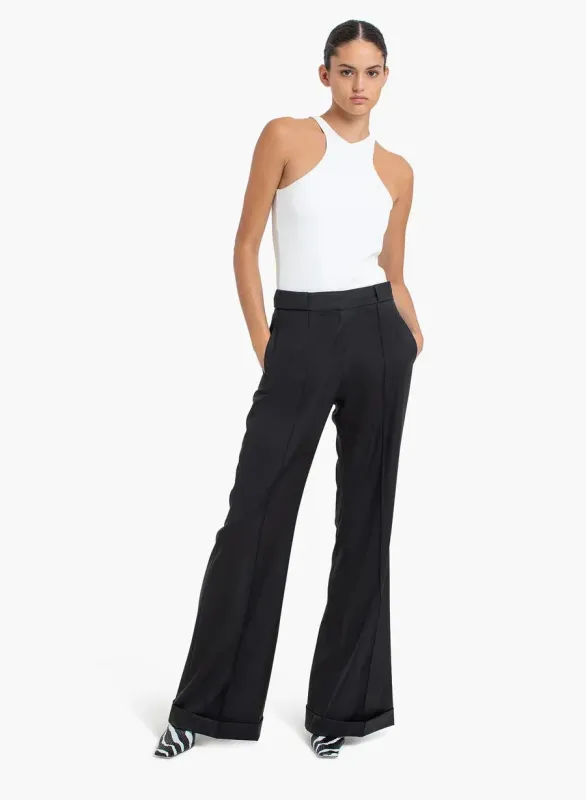 Joachin Black – High-Waisted Wool Trousers made by GAUGE81
