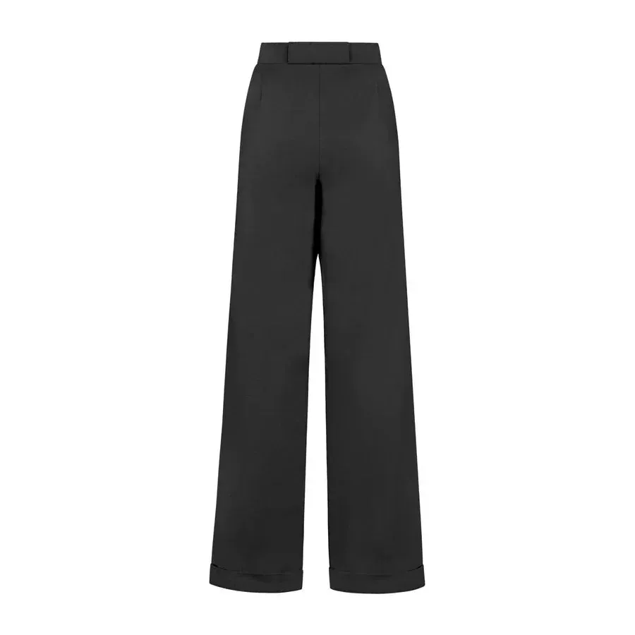 Joachin Black – High-Waisted Wool Trousers sold by GAUGE81 product image thumbnail 3
