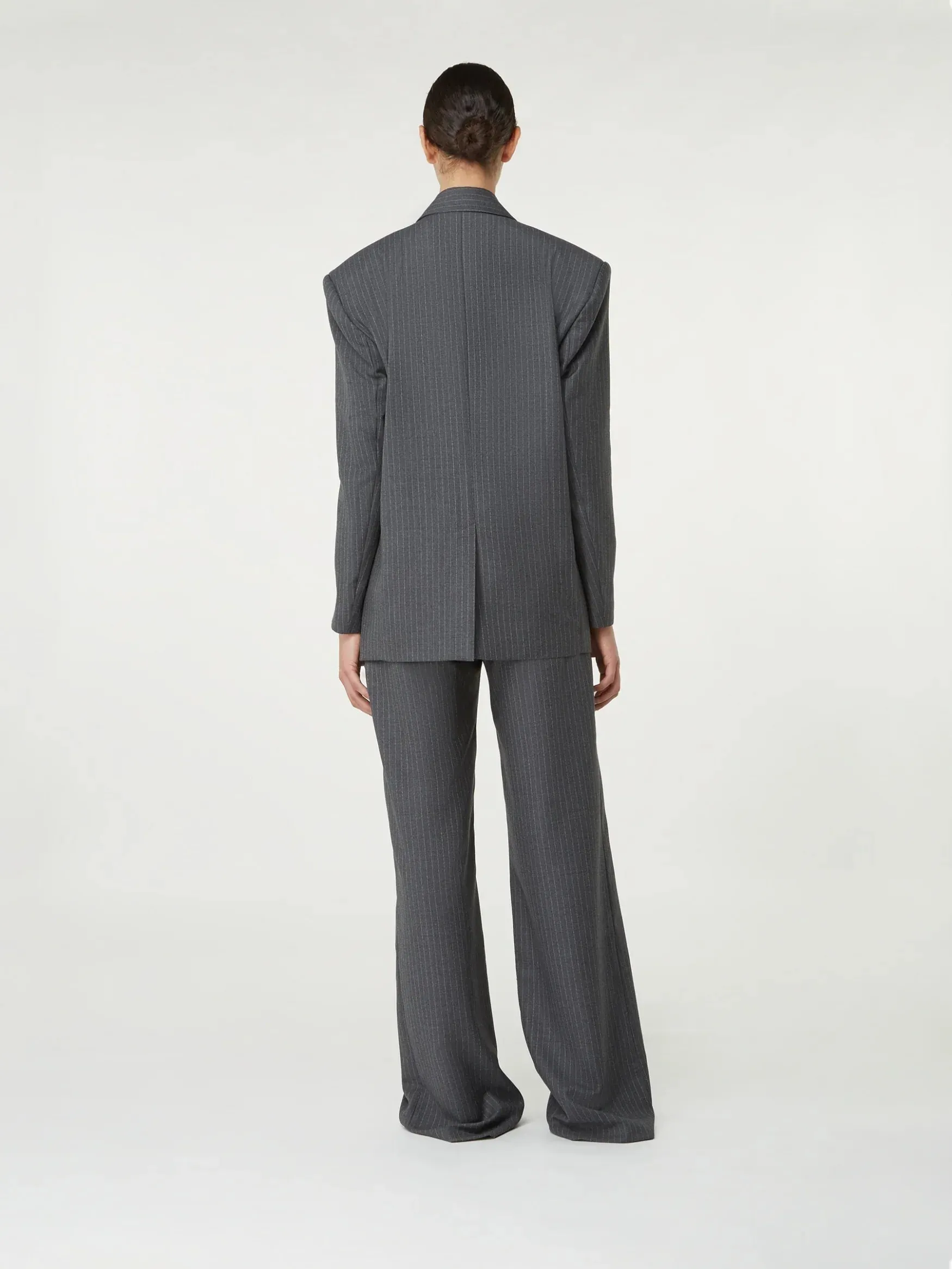 Zillah Pinstripe Smoke – Virgin Wool Blazer sold by GAUGE81 product image thumbnail 4
