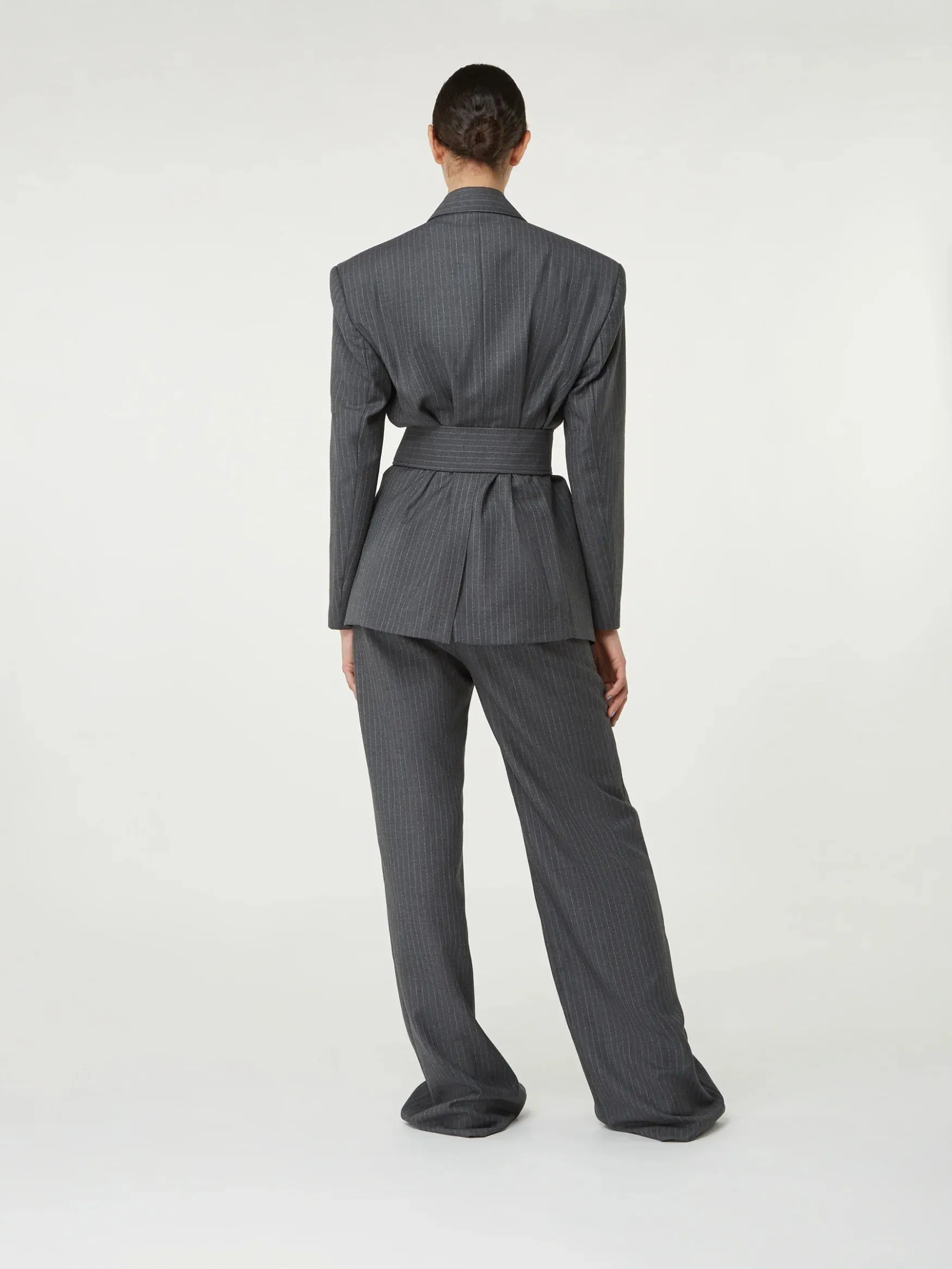 Zillah Pinstripe Smoke – Virgin Wool Blazer sold by GAUGE81 product image thumbnail 5