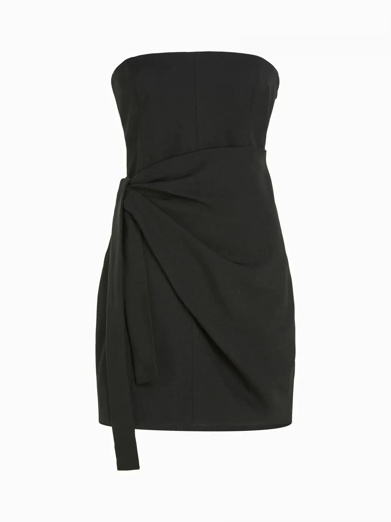 Natal Mini Black – Viscose Blend Draped Mini Dress sold by GAUGE81 product image thumbnail 5