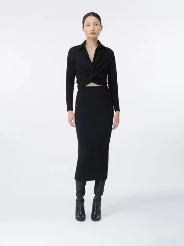 Vallera Black – Viscose Milano Blend Shirt Dress made by GAUGE81