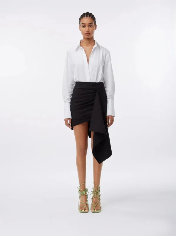 Aomo White – Cotton Poplin Shirt Bodysuit made by GAUGE81