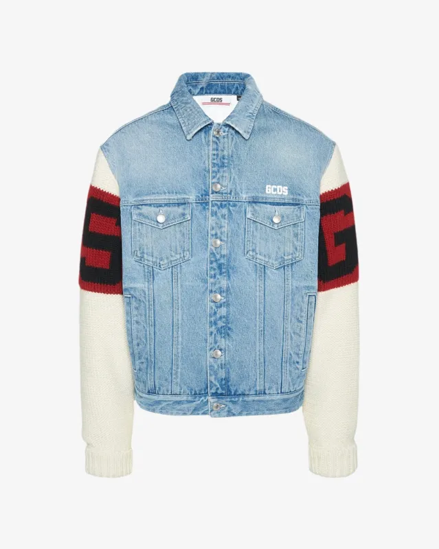 Mix denim jacket made by GCDS