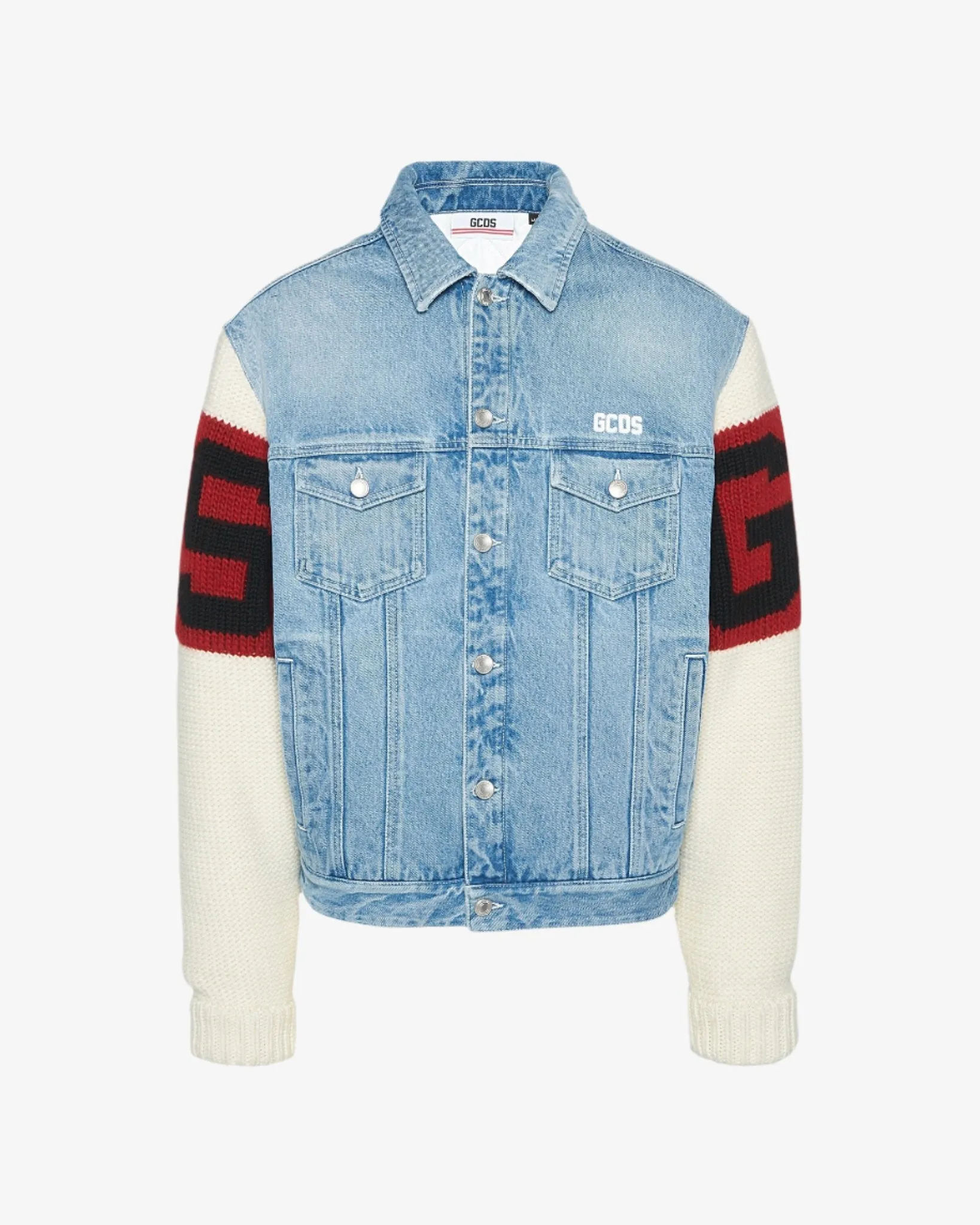 Mix denim jacket sold by GCDS