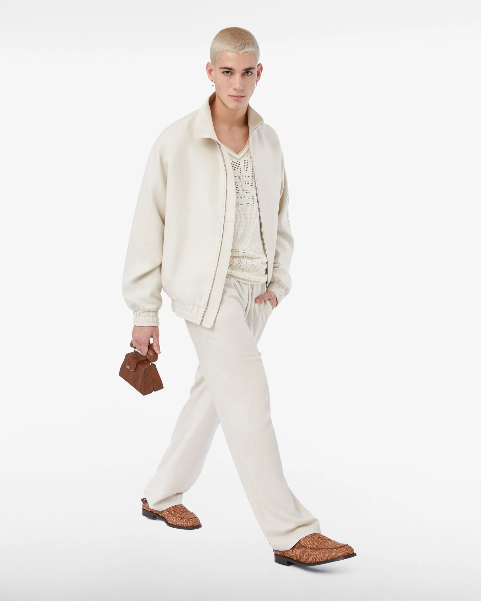 Linen Blend Logo Tracktop sold by GCDS product image thumbnail 4