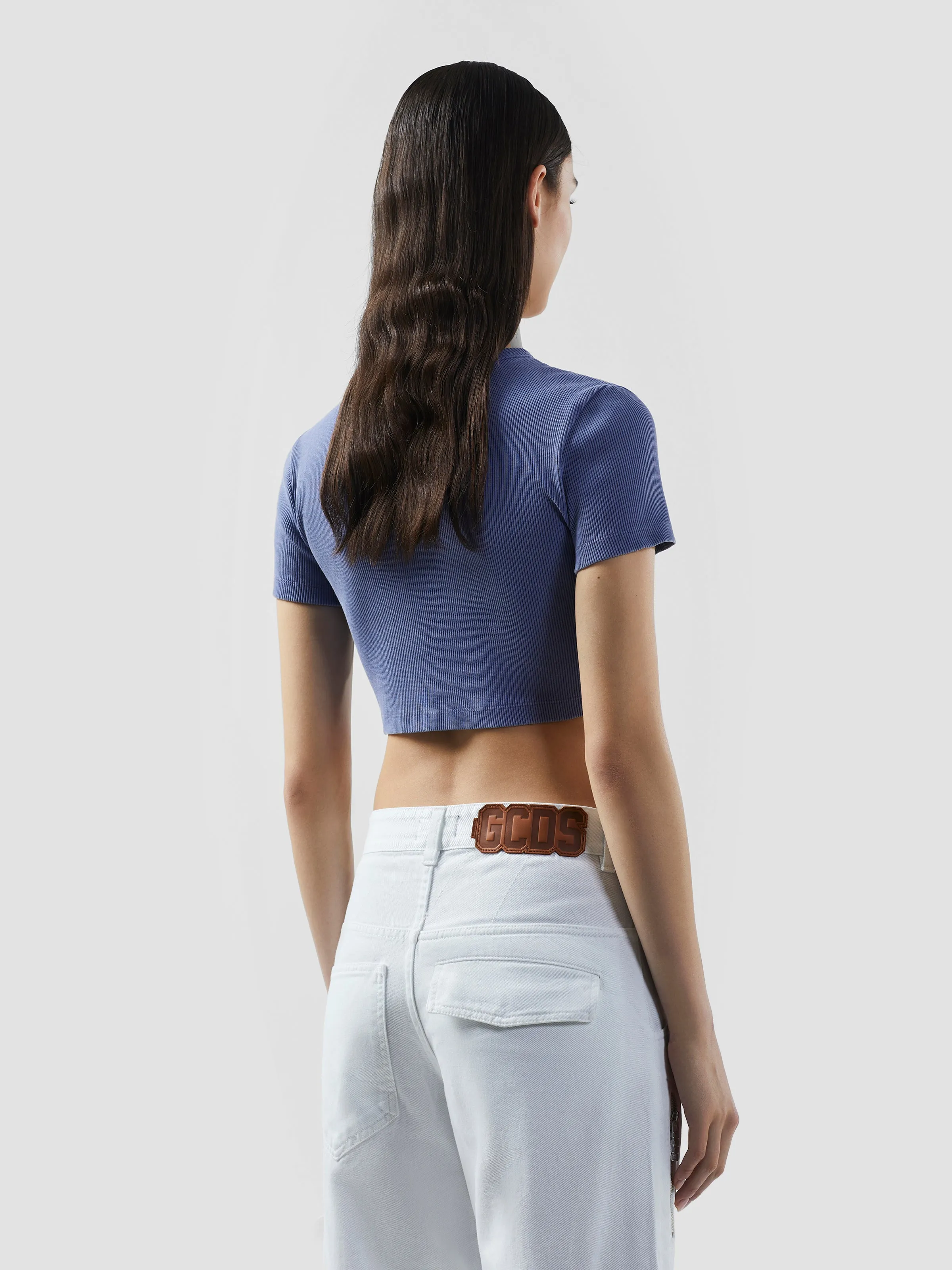 T-Shirt Crop stonewashed GCDS Logo Lounge sold by GCDS product image thumbnail 5