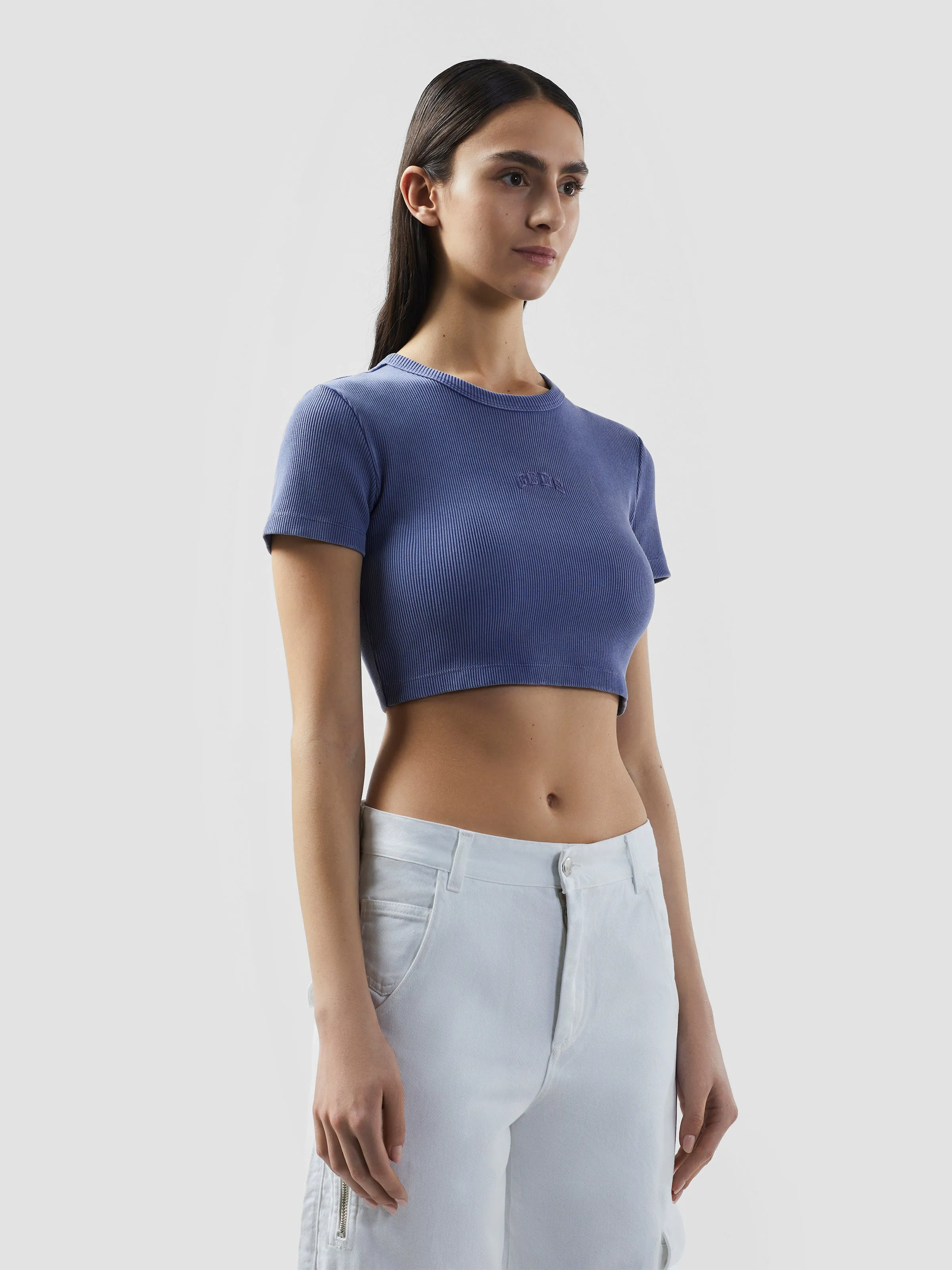 T-Shirt Crop stonewashed GCDS Logo Lounge sold by GCDS product image thumbnail 4