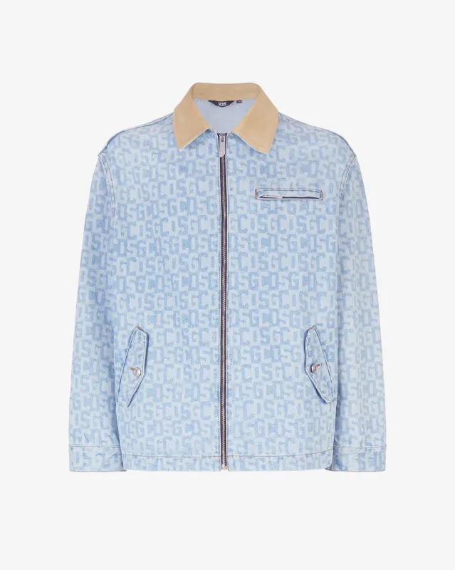 Giacca Harrington In Denim GCDS Monogram made by GCDS
