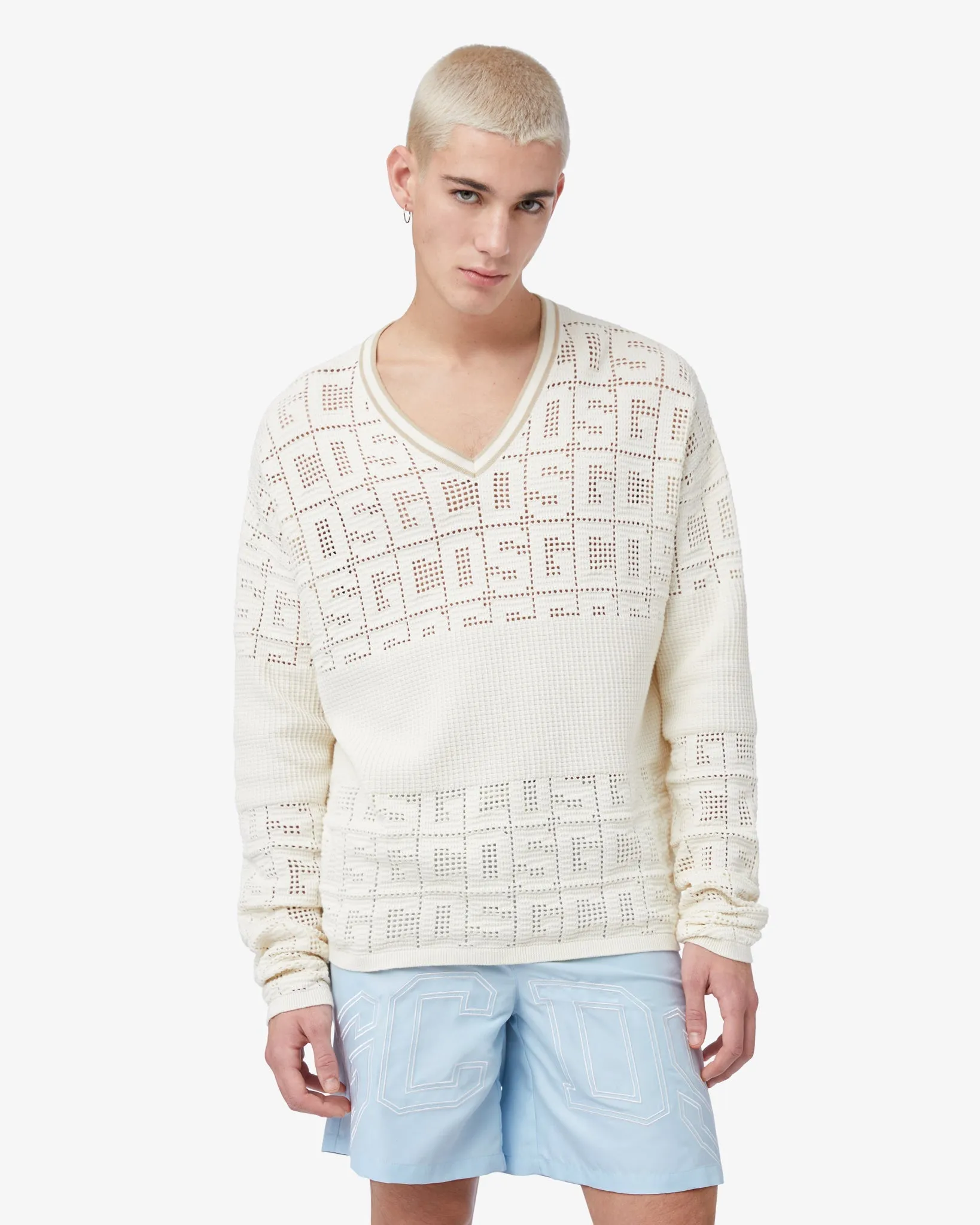 Gcds Monogram Macramé Hockey T-shirt sold by GCDS product image thumbnail 3