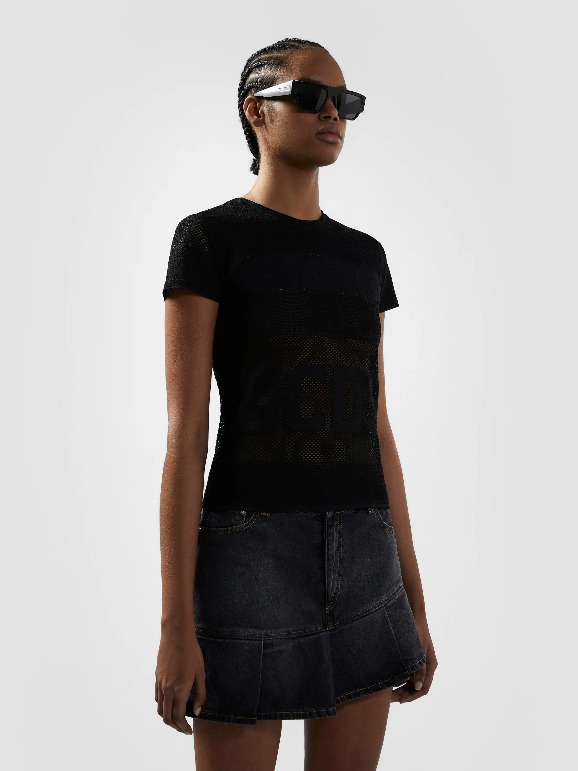 T-shirt in rete con logo sold by GCDS product image thumbnail 4