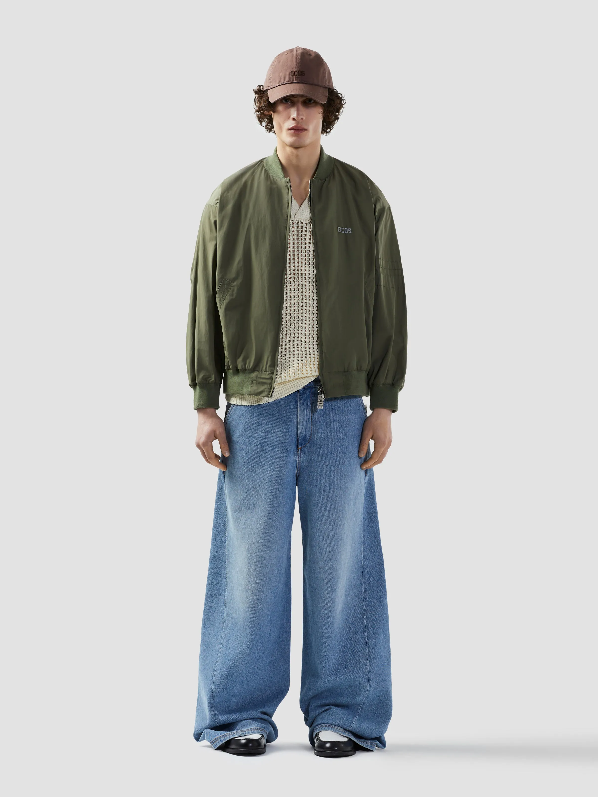 Bomber varsity in nylon regular con logo sold by GCDS product image thumbnail 2