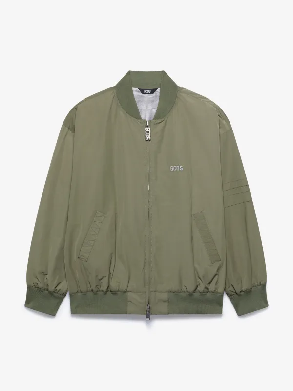 Bomber varsity in nylon regular con logo made by GCDS