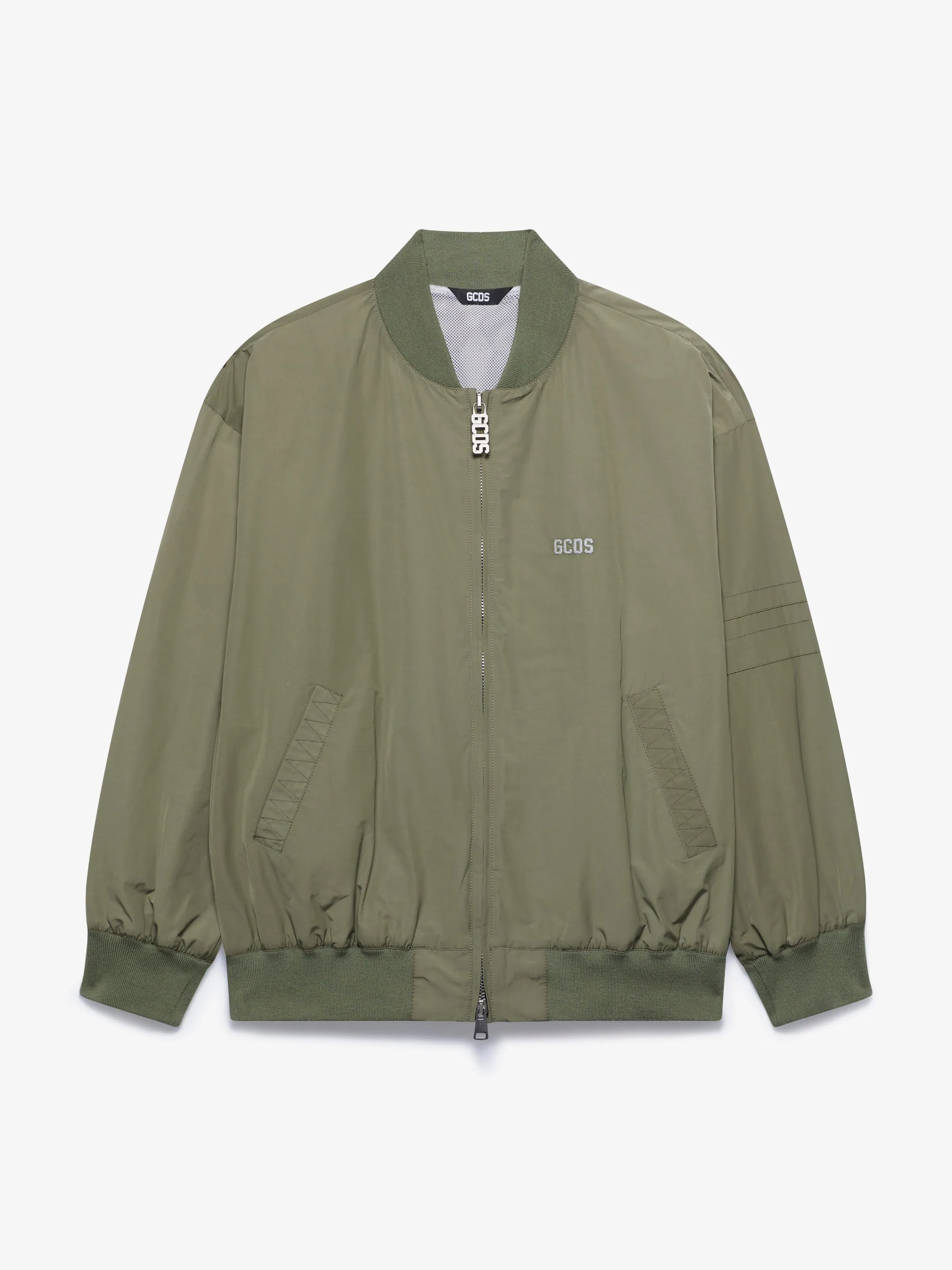 Bomber varsity in nylon regular con logo sold by GCDS