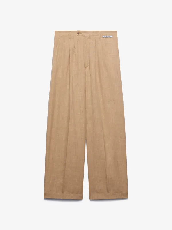 Pantaloni oversize in lana leggera made by GCDS