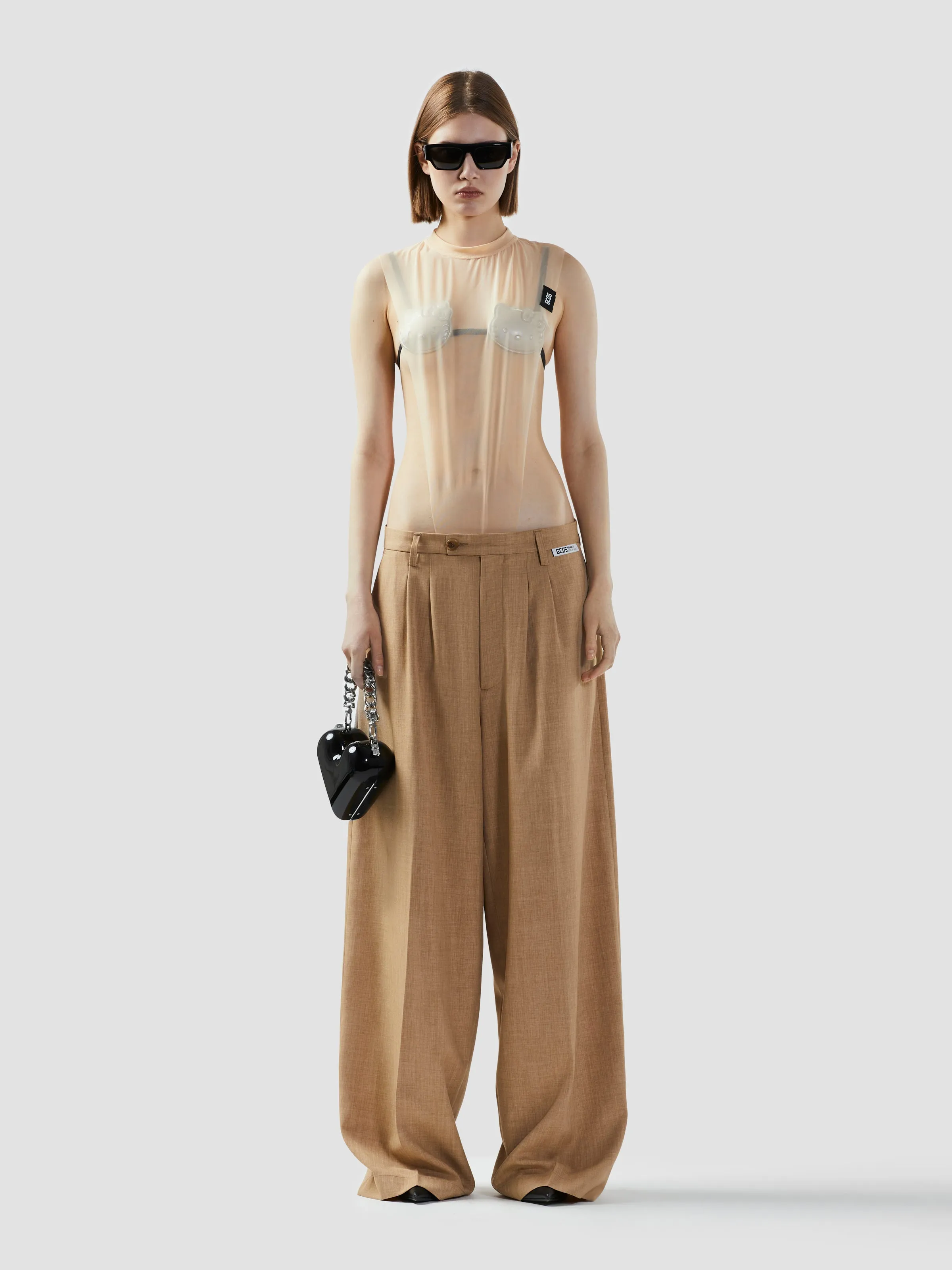 Pantaloni oversize in lana leggera sold by GCDS product image thumbnail 3