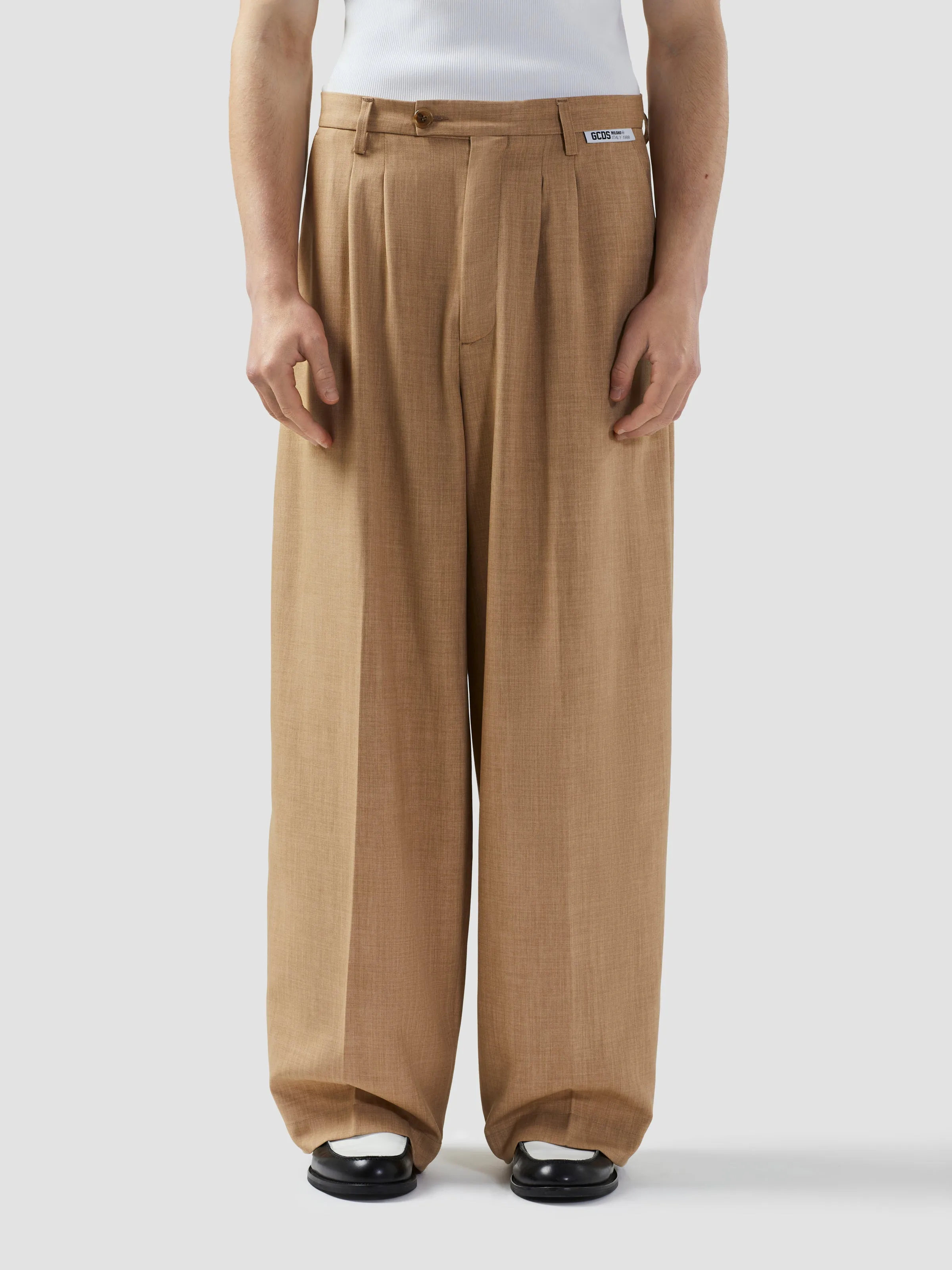 Pantaloni oversize in lana leggera sold by GCDS product image thumbnail 4