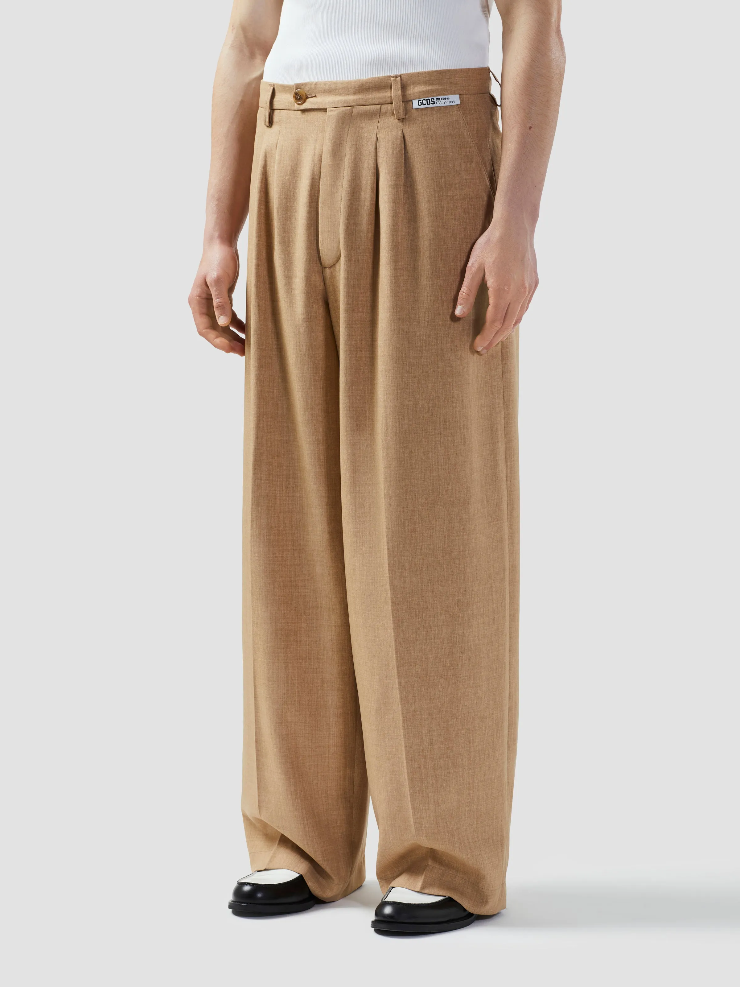 Pantaloni oversize in lana leggera sold by GCDS product image thumbnail 5