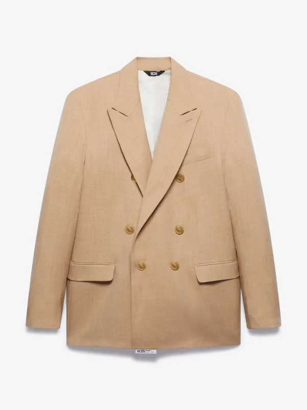 Blazer doppiopetto in lana leggera made by GCDS
