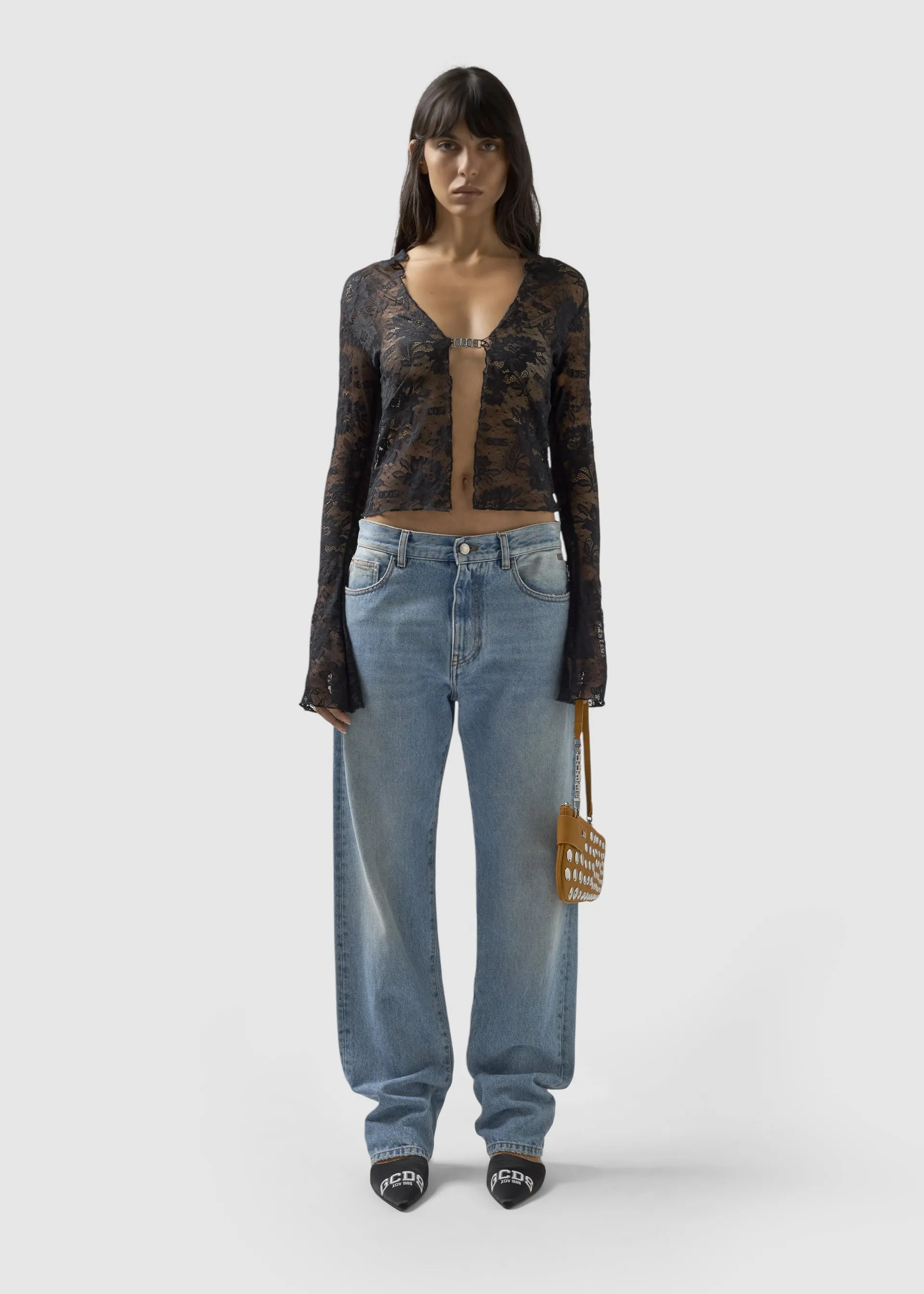 Camicia in pizzo con maniche svasate sold by GCDS product image thumbnail 2