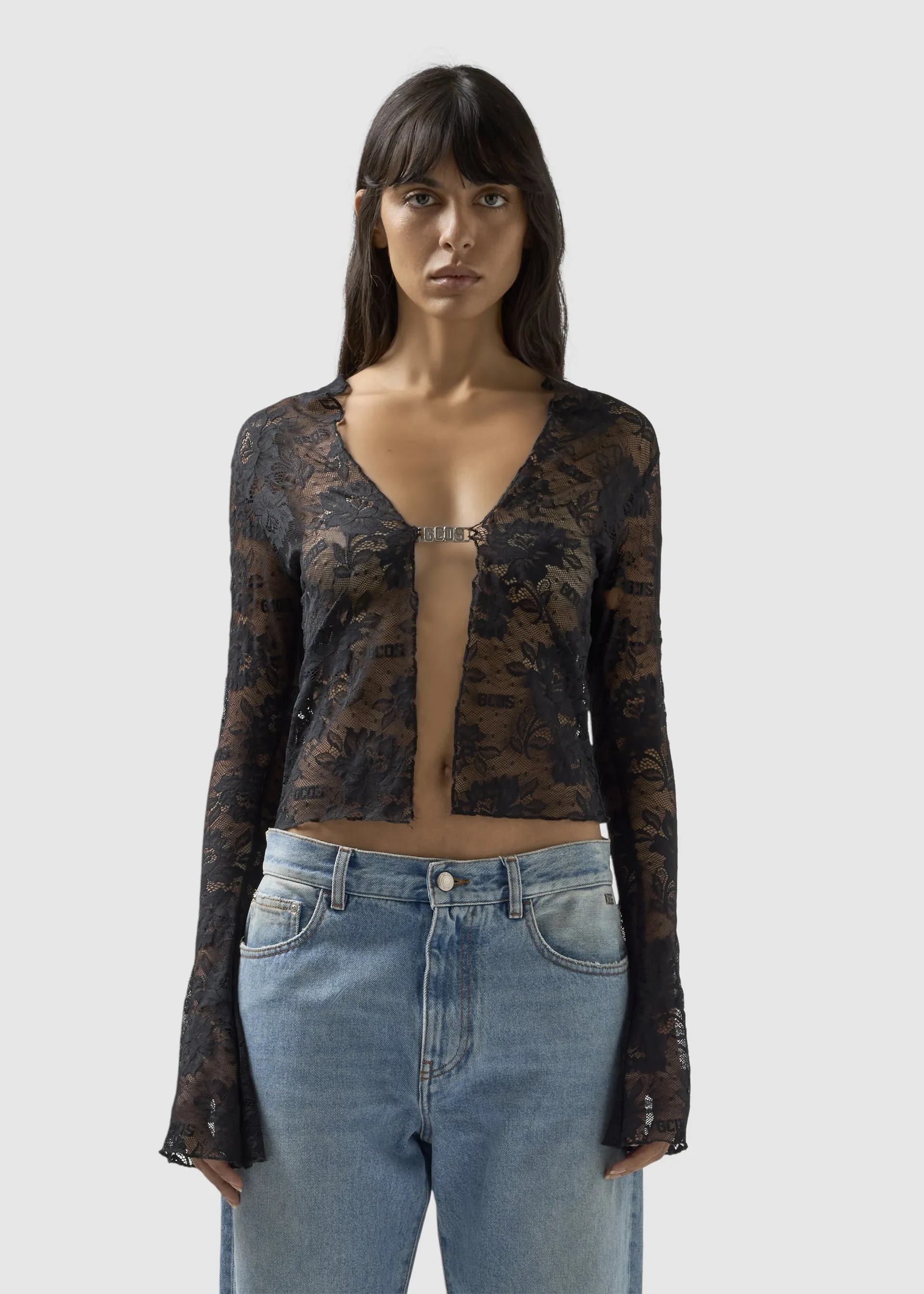 Camicia in pizzo con maniche svasate sold by GCDS product image thumbnail 3