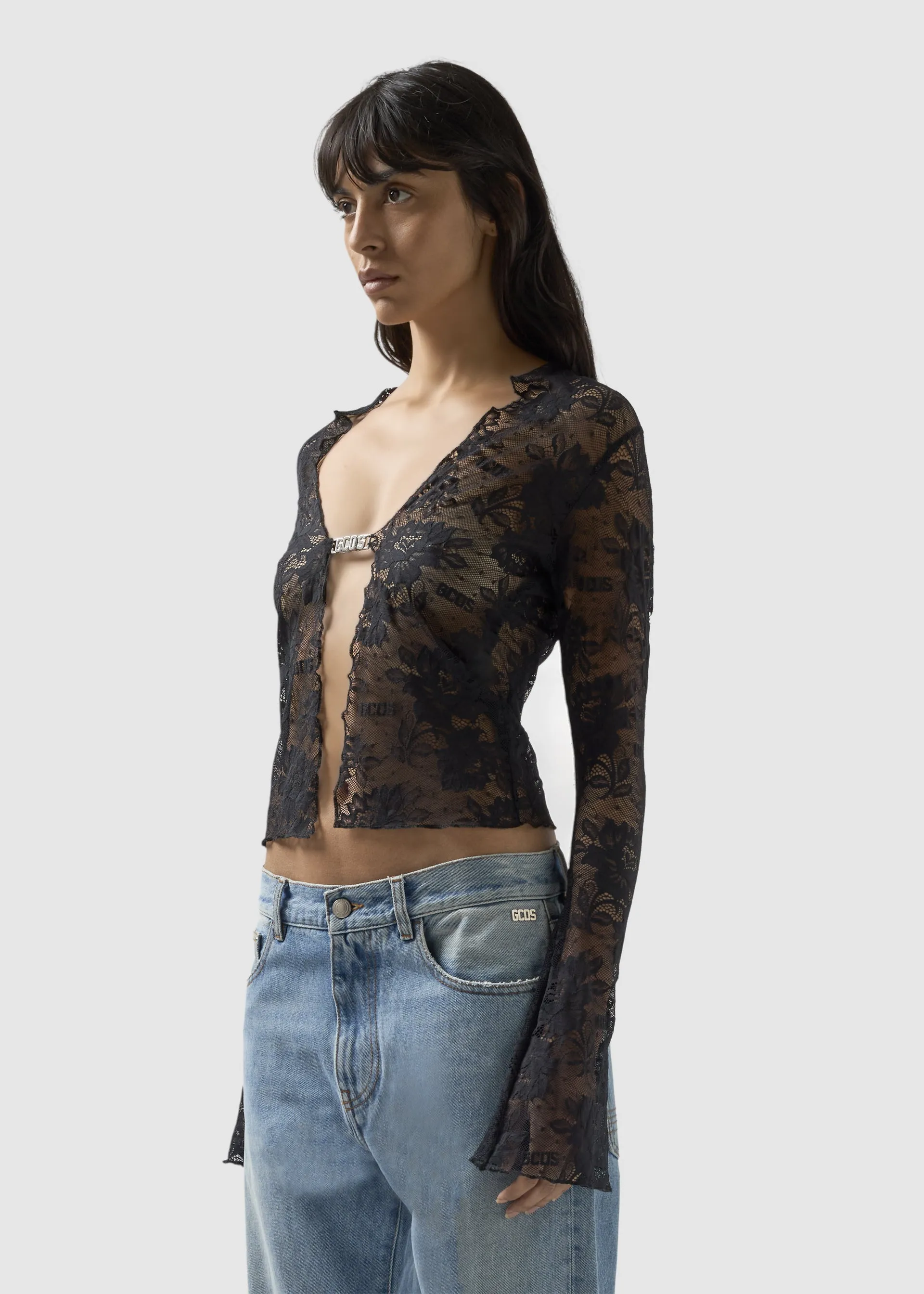 Camicia in pizzo con maniche svasate sold by GCDS product image thumbnail 4