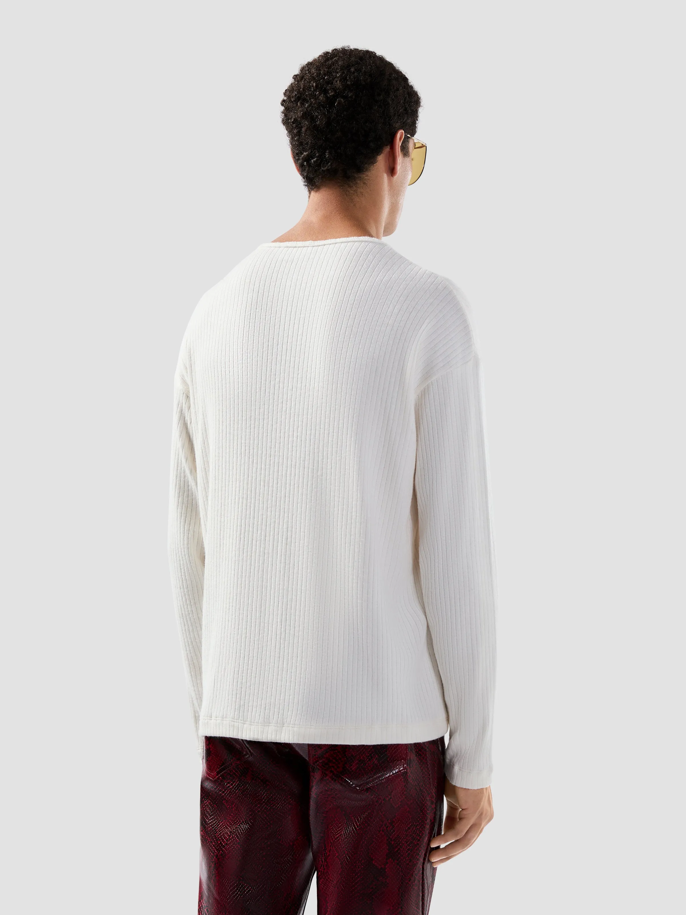 Maglia serafino a maniche lunghe con logo patch sold by GCDS product image thumbnail 5