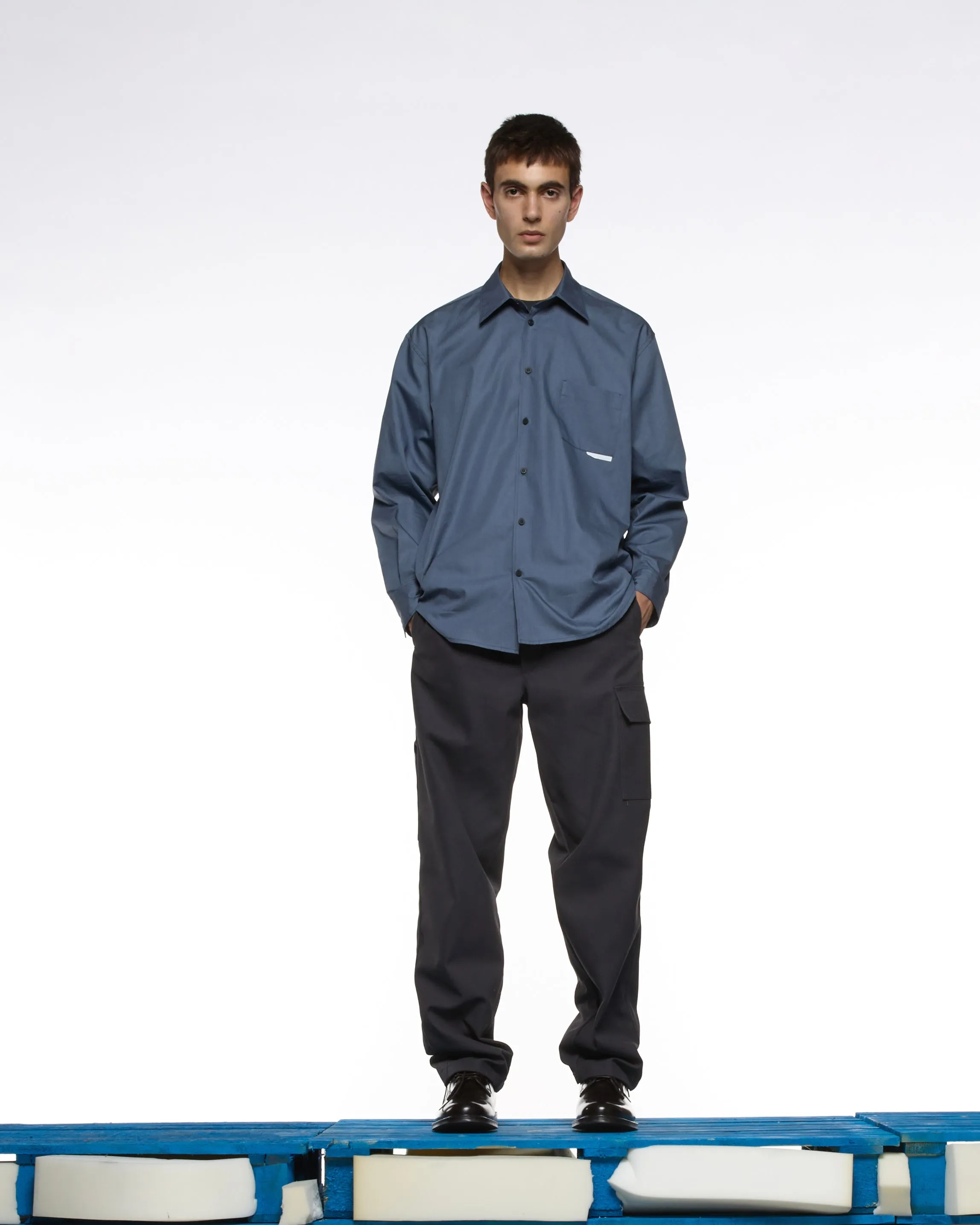 GR10K 21000 REPLICATED L/S SHIRT - CHARCOAL sold by GR10K product image thumbnail 3