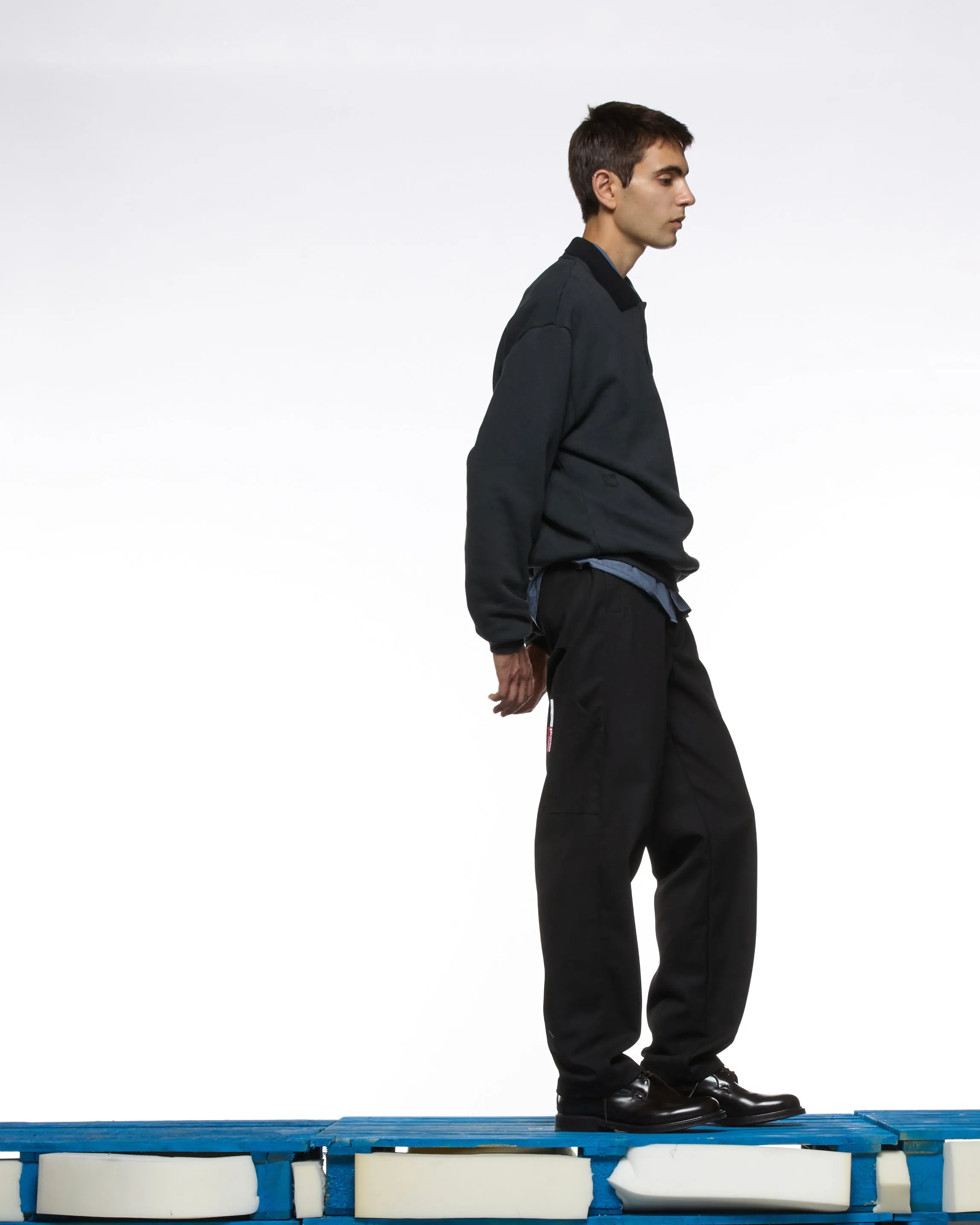 GR10K REPLICATED 30001 POLO SWEATSHIRT - NAVY sold by GR10K product image thumbnail 4