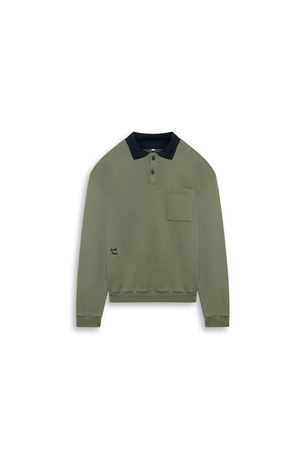 GR10K 30001 REPLICATED POLO SWEATSHIRT SEASONAL - SAGE GREEN sold by GR10K
