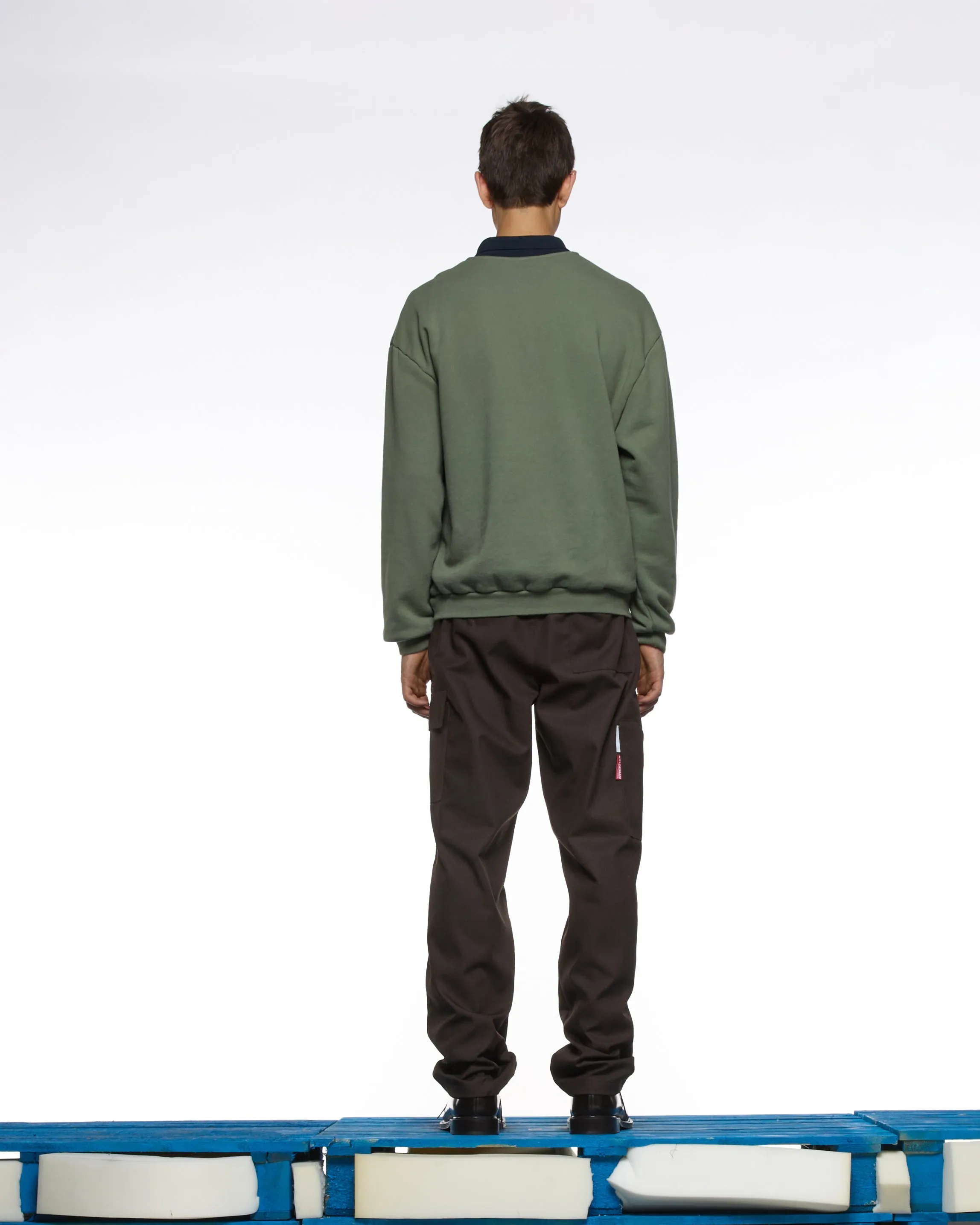GR10K 30001 REPLICATED POLO SWEATSHIRT SEASONAL - SAGE GREEN sold by GR10K product image thumbnail 5